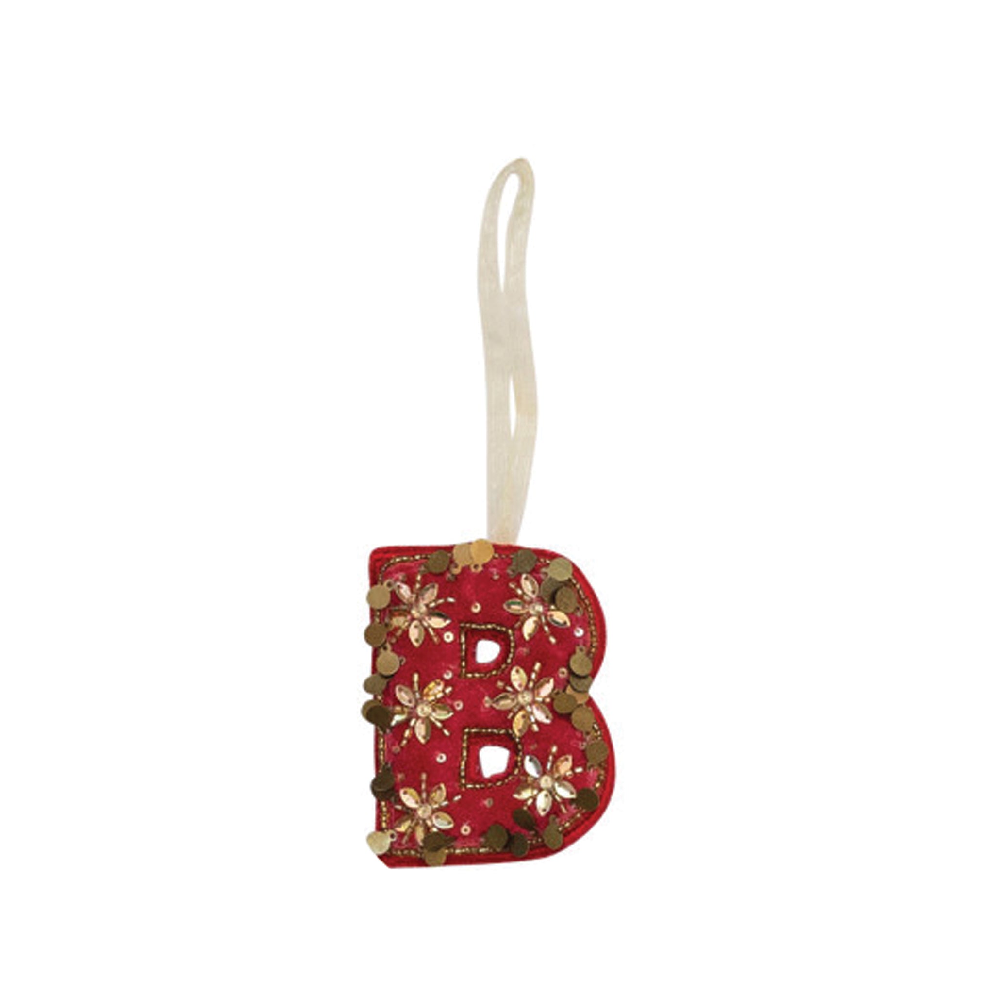 Velvet Initial Ornament