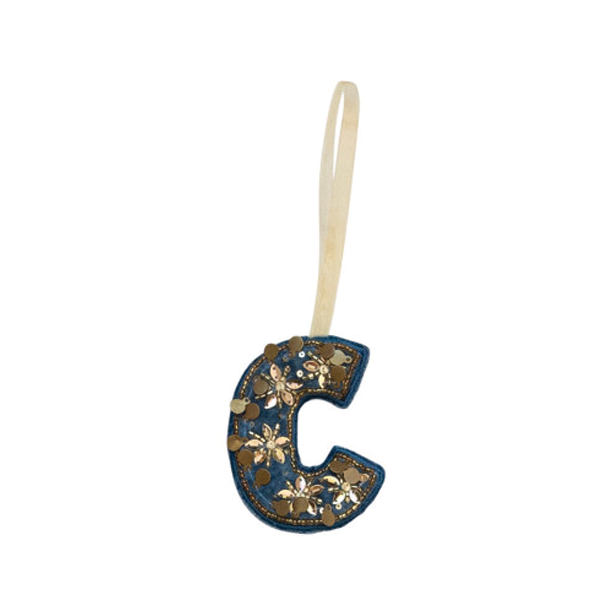 Velvet Initial Ornament