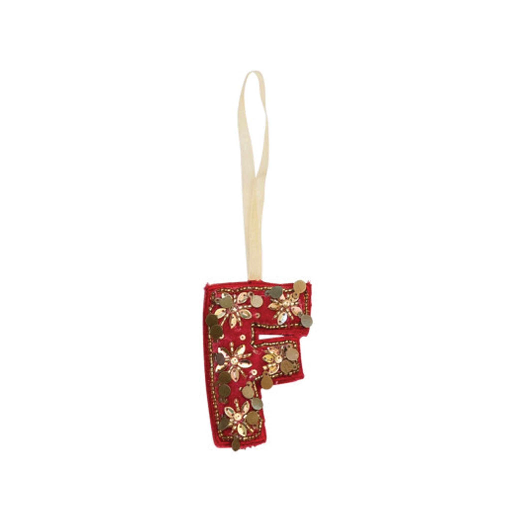 Velvet Initial Ornament