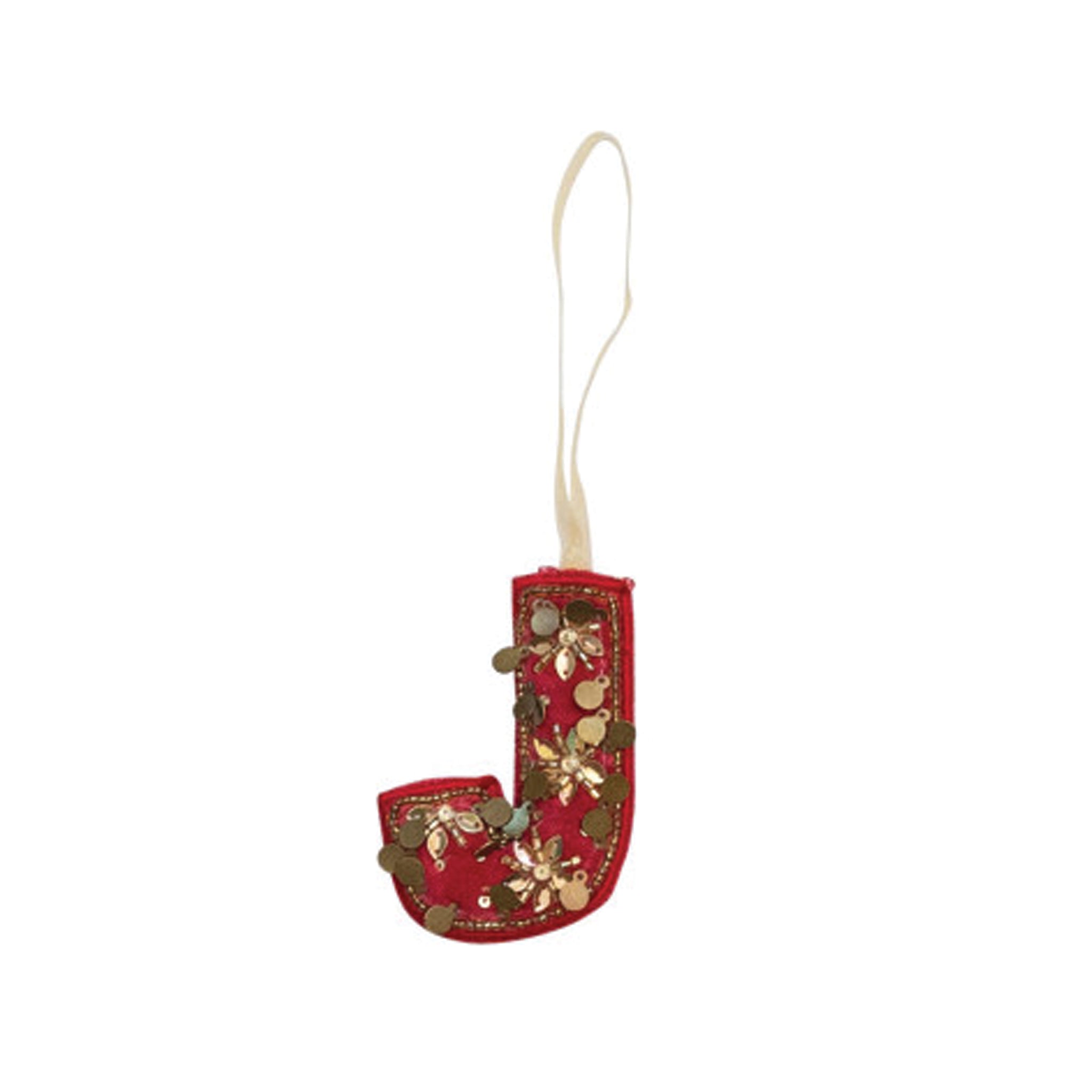 Velvet Initial Ornament