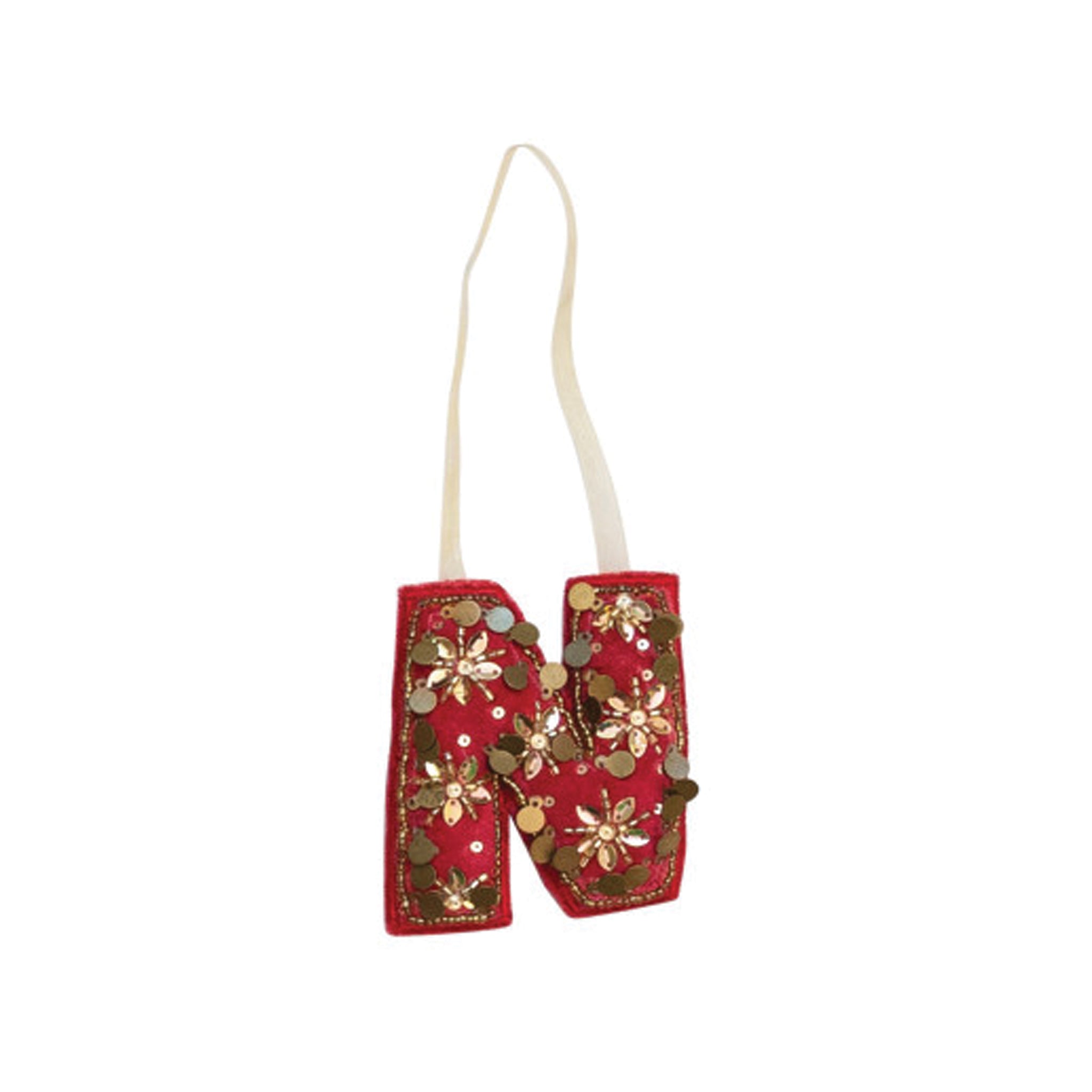 Velvet Initial Ornament