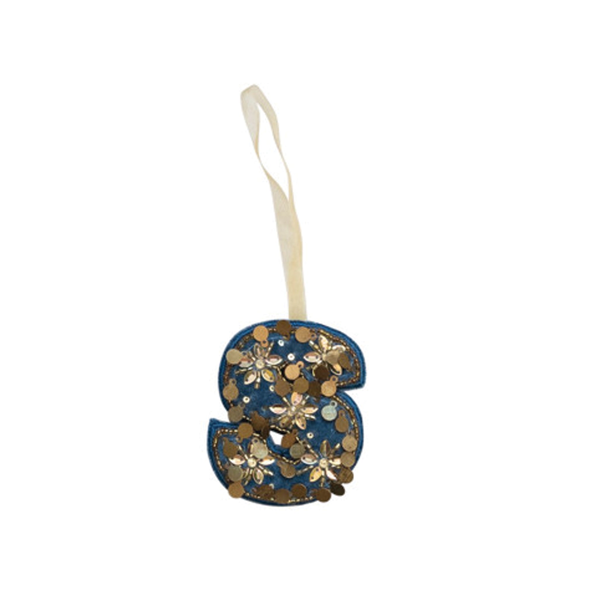 Velvet Initial Ornament