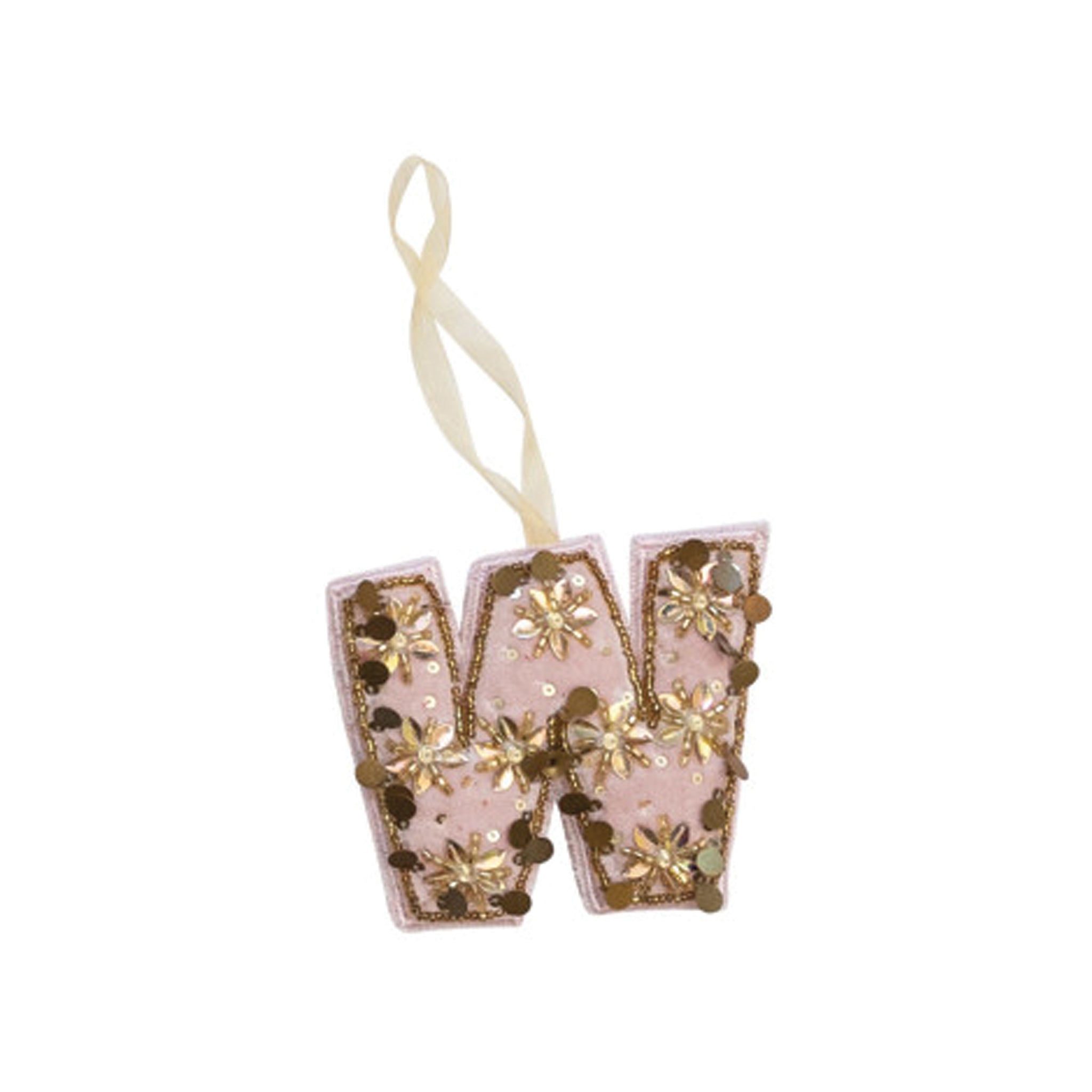 Velvet Initial Ornament
