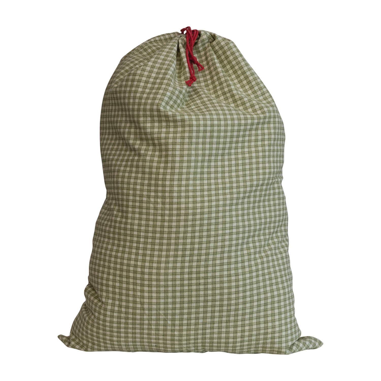 Cotton Plaid Santa Sack