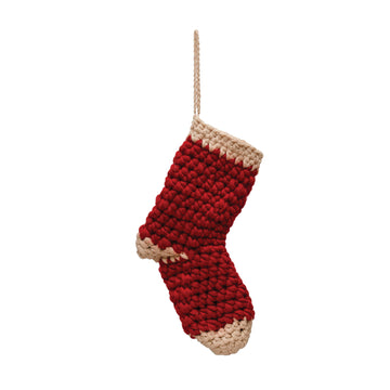 Red Crochet Stocking