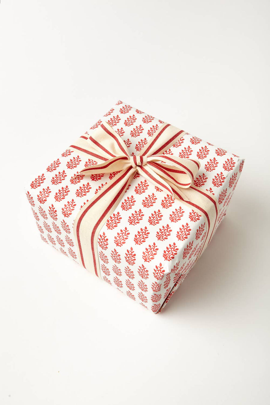 1.5" Woven Cotton Woodrose Double Stripes Ribbon