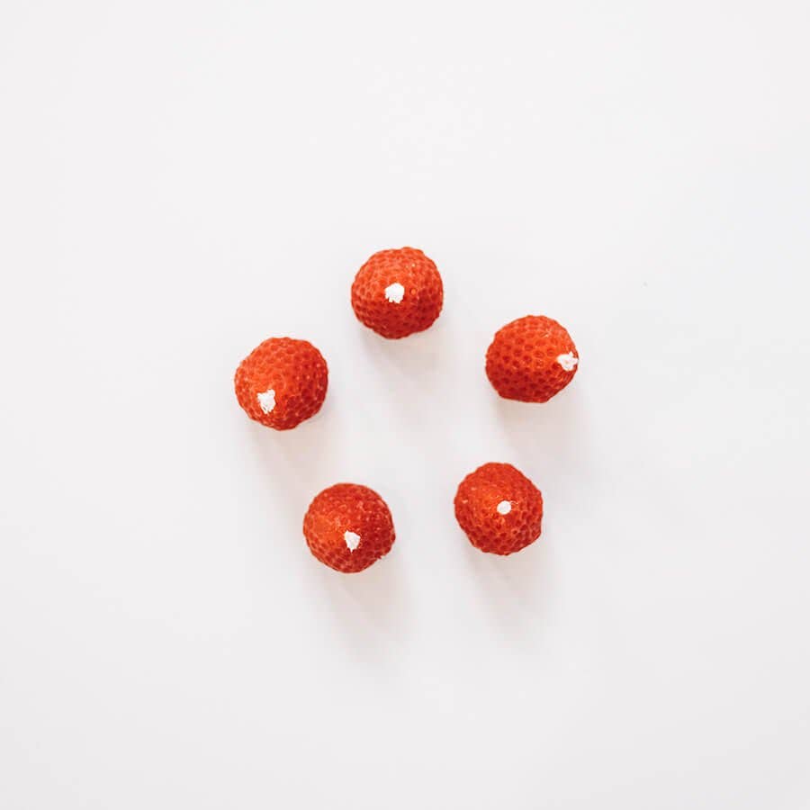 Strawberry Beeswax Birthday Candles