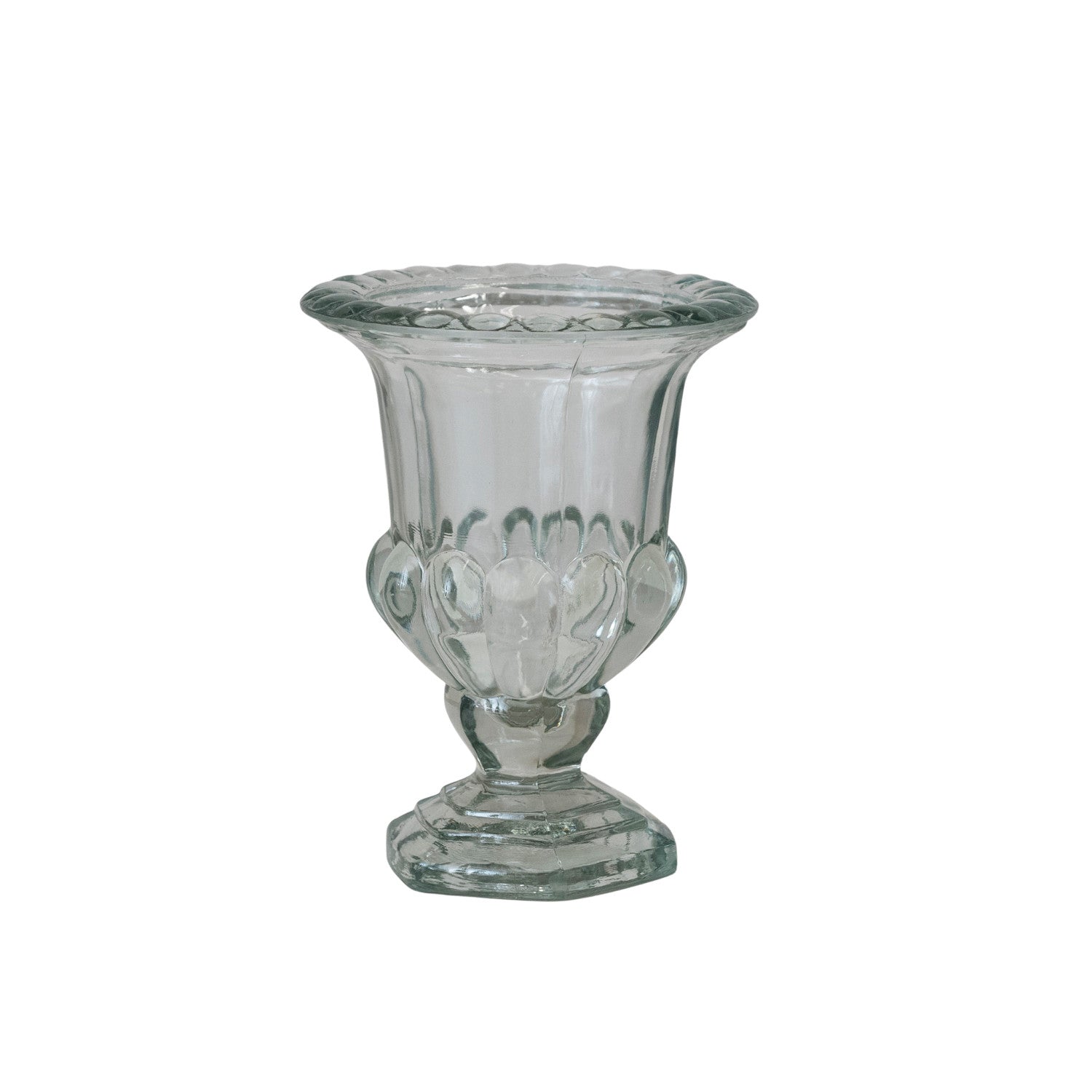 Pressed Glass Footed Vase