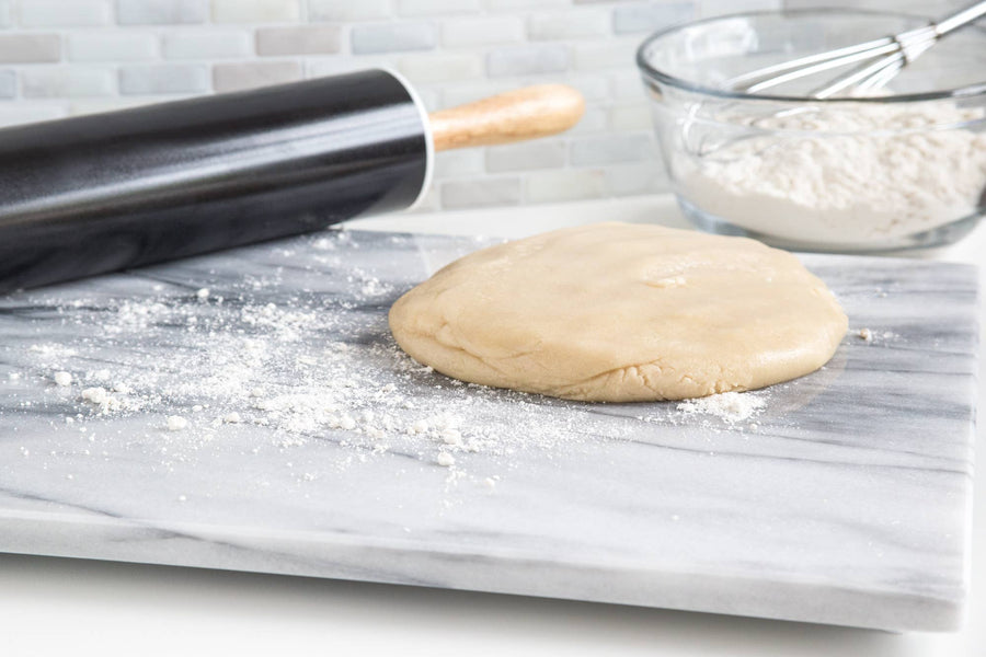 Fox Run Marble Pastry Board, White, 16"x 12"