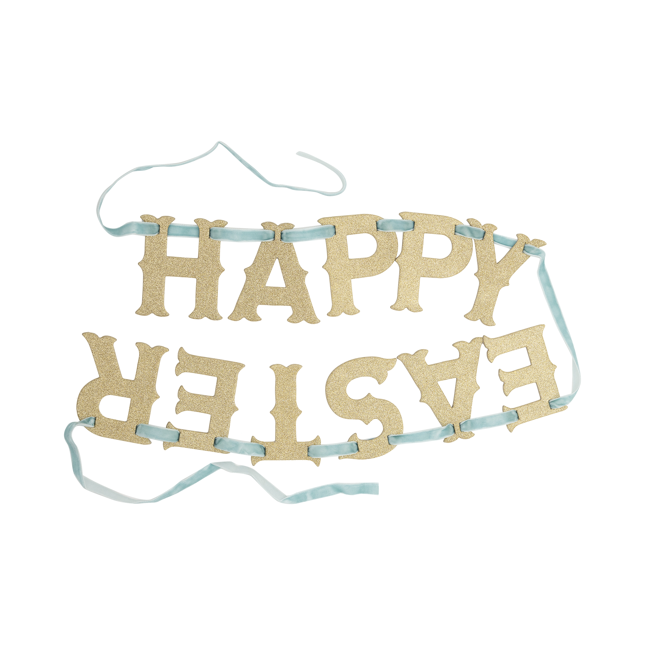 VES1002 - Vintage Happy Easter Glitter Banner