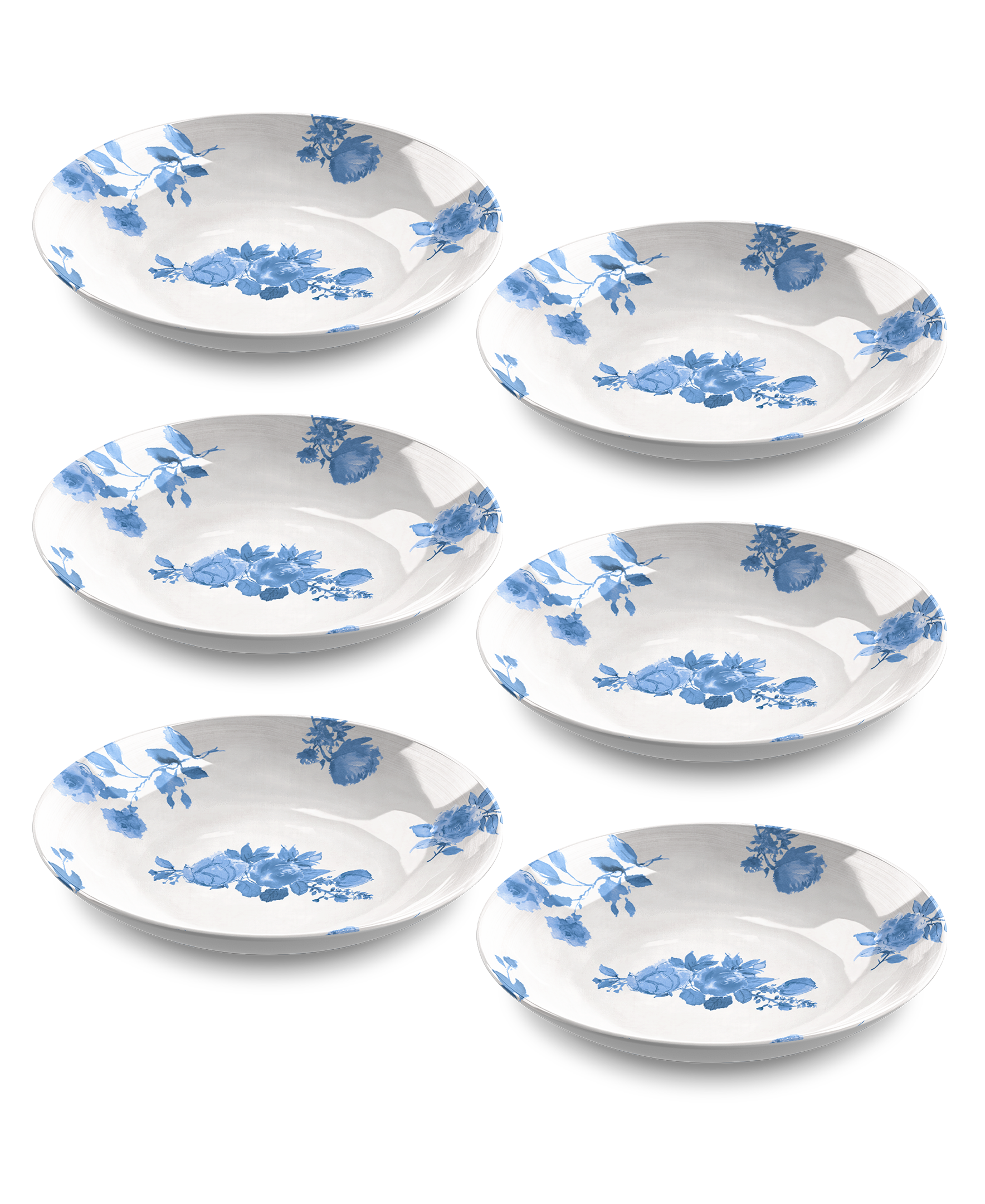 Cottage Blue Floral Low Bowl