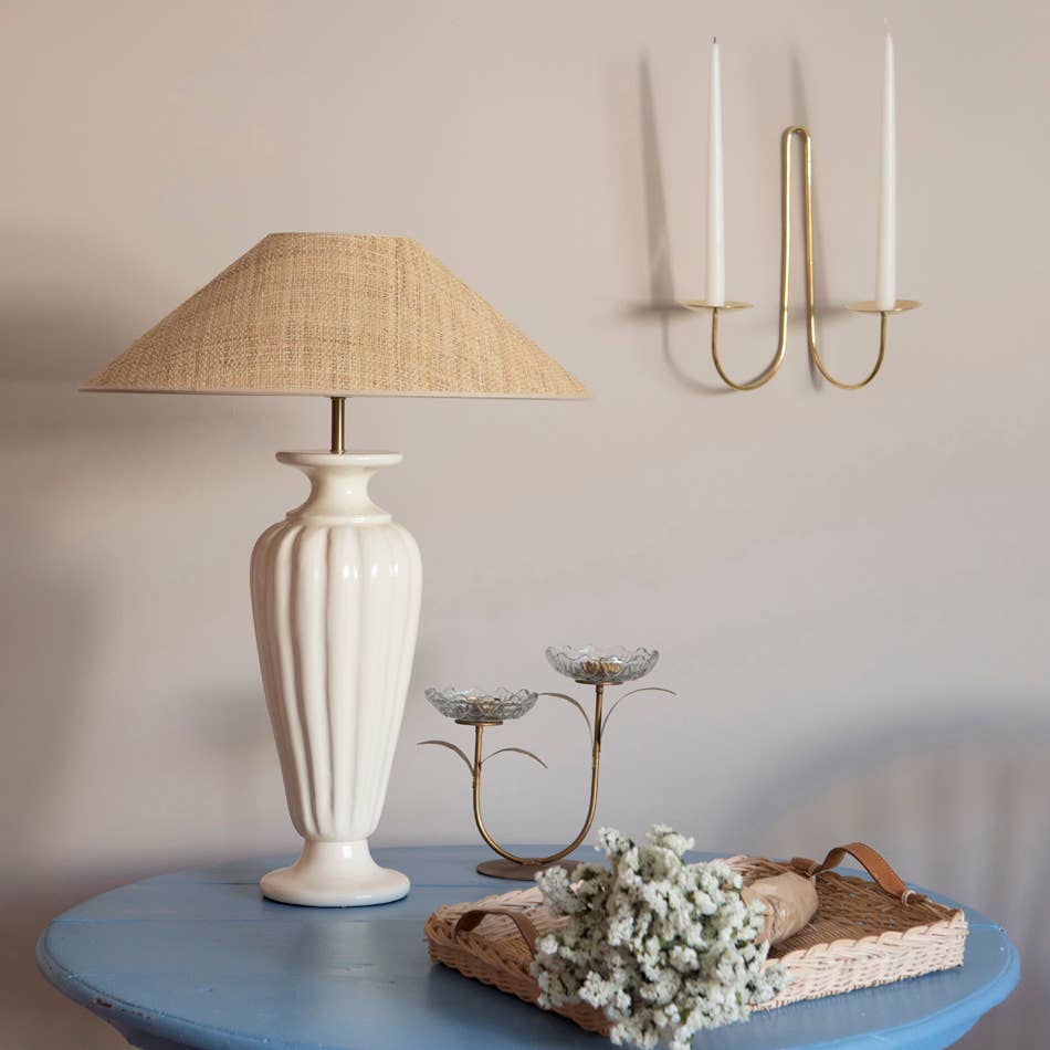 Glass Flower Double Tea-Light Candle Holder