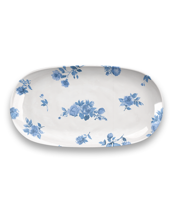 Cottage Blue Floral Tray