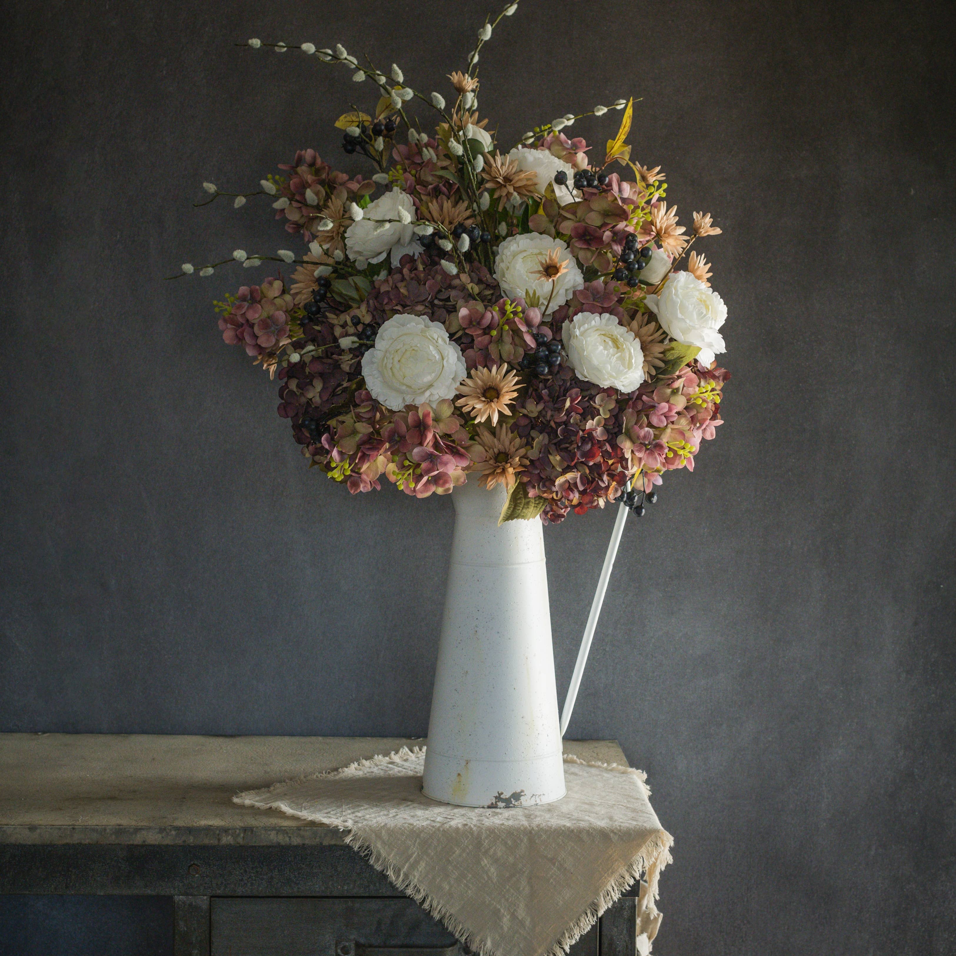 Beige and Purple Hydrangea Spray
