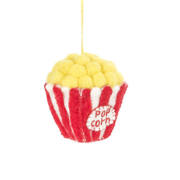 Poppin' Pop Corn Felted Handmade Ornament