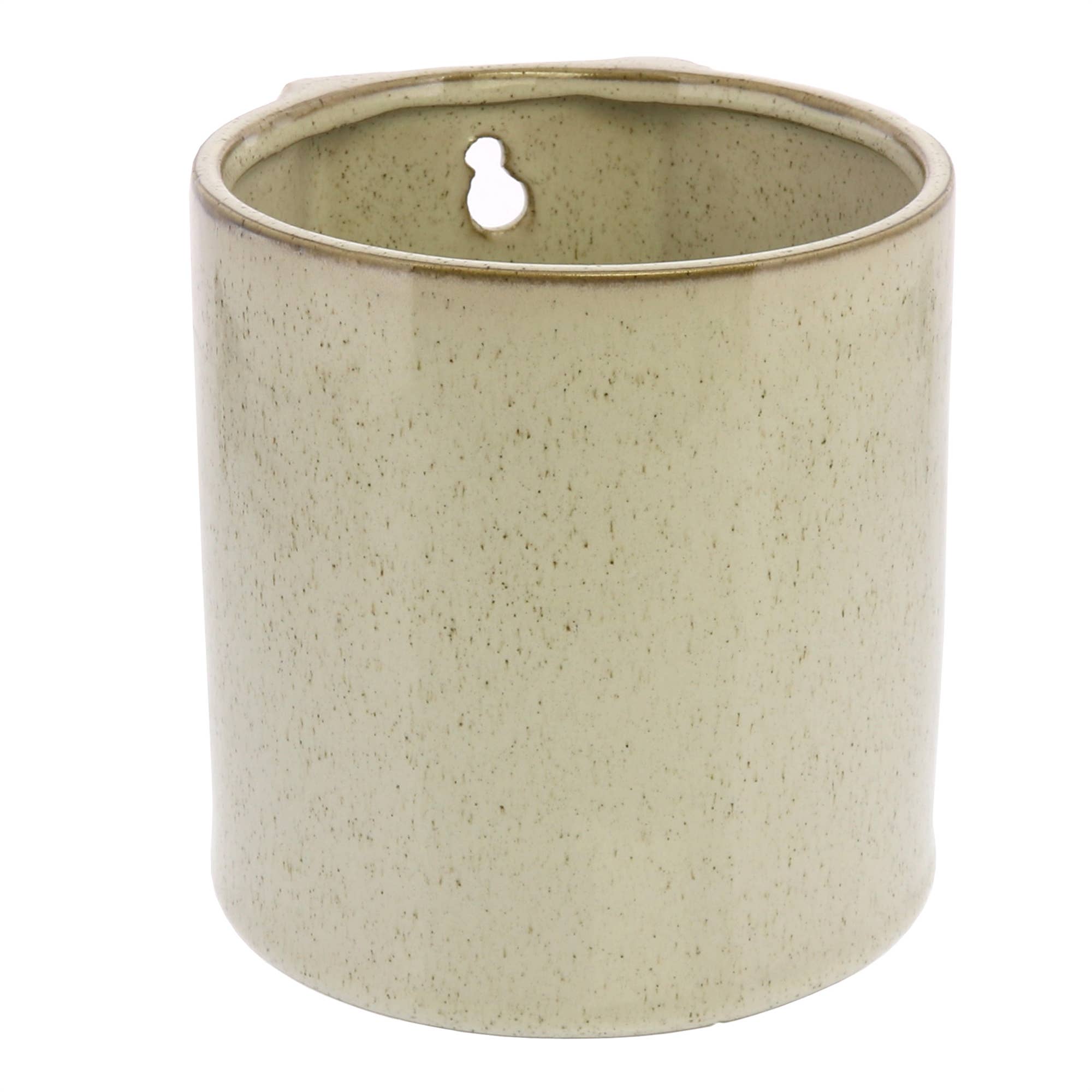 Logan Wall Vase - Sm - Flecked White