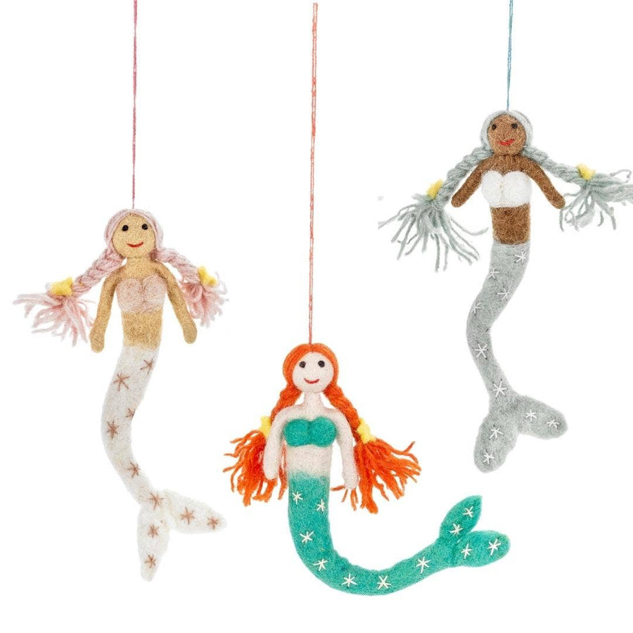 Handmade Felt Magical Mermaids Ornament
