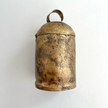 Rustic Holiday Bell in Tin Brass